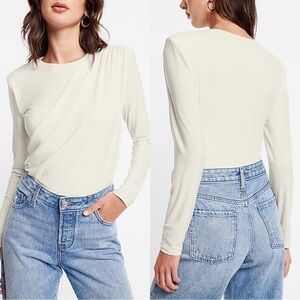 Express Cream Long Sleeve Top